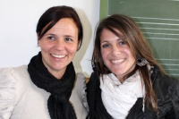 Malin Swedberg y Ruth Garcia en el colegio LA FONTAINE